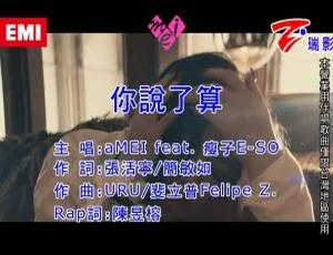 张惠妹&瘦子E-SO《你说了算》2017内地国语MV 487MB百度网盘资源-小文资源网