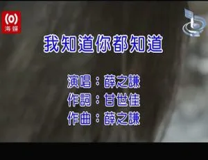2012 内地薛之谦《我知道你都知道》国语 MV 110MB 百度网盘资源-小文资源网