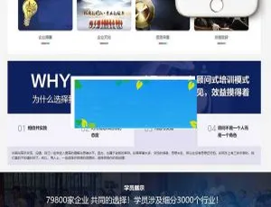 织梦dedecms营销管理商学院培训网站模板（含移动端）