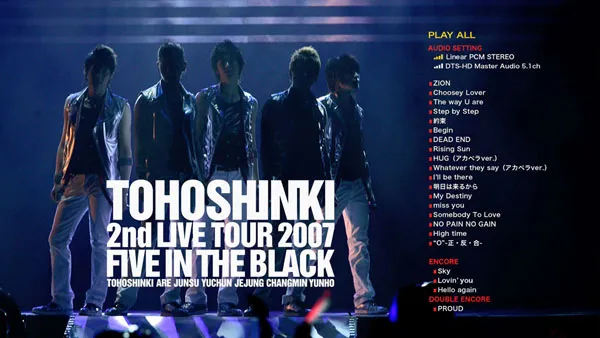 [BD日本演唱会][东方神起 東方神起 TOHOSHINKI 2nd LIVE TOUR 2007 ～Five in The Black～][BDMV][36GB][百度网盘]