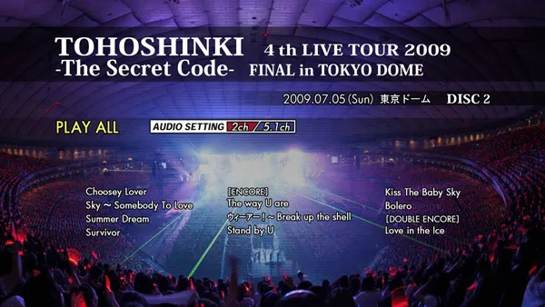 [BD日本演唱会][东方神起 東方神起 TOHOSHINKI 4th LIVE TOUR 2009 ~The Secret Code~ FINAL in TOKYO DOME][BDMV 2BD][69.89G][百度网盘]
