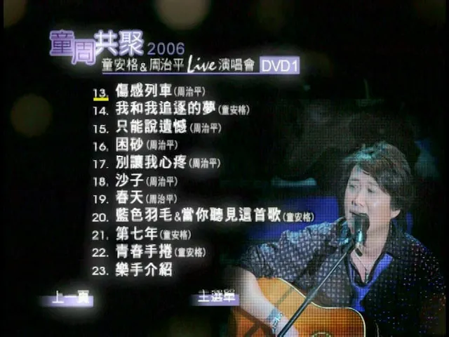 [DVD台湾演唱会][童周共聚 – 童安格&周治平2006演唱会][2DVD ISO][13.55GB]