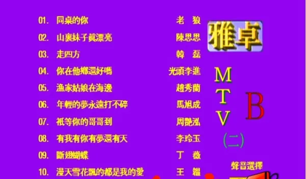 [DVD音乐专辑碟][群星 – 雅卓MTV2][LD转][KTV][2DVDISO][5.84G+5.62G][百度网盘]