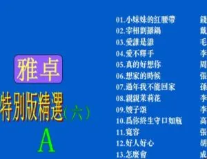群星雅卓6 DVD音乐专辑：LD转DVD、KTV必备，2碟百度网盘资源（6.05G+6.20G）-小文资源网