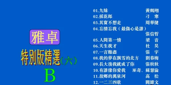 [DVD音乐专辑碟][群星 – 雅卓6][LD转DVD][KTV][2DVDNRG][6.05G+6.20G][百度网盘]