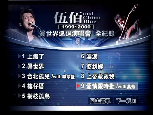[DVD台湾演唱会][伍佰 – 1999-2000真世界巡回演唱会全纪录][DVD-ISO][7.02G][百度网盘]