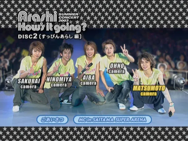 [DVD日本演唱会][嵐 – How s It Going SUMMER CONCERT 2003][2DVD ISO][14.8GB][百度网盘]