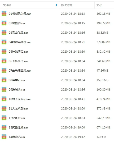 有声读物《 金庸精选作品》14部（MP3格式）音频合集【百度云网盘下载】