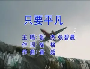 2018内地张杰&张碧晨《只要平凡》国语MV 206MB百度网盘资源-小文资源网