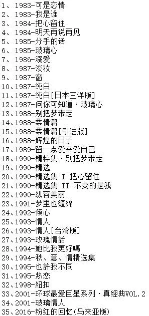 歌手《陈洁丽》歌曲专辑23张百度云网盘下载[MP39.89GB]