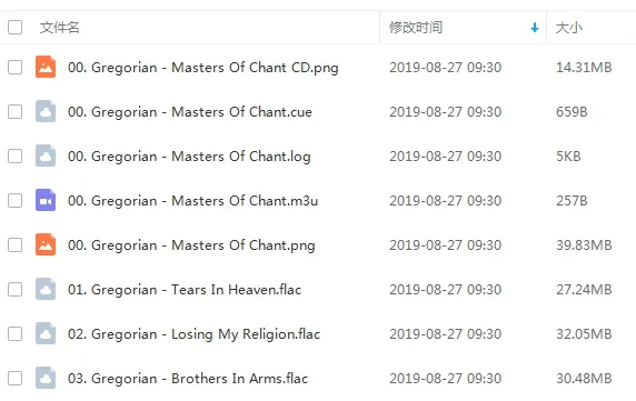 教皇合唱团(Gregorian)[46张专辑单曲]无损歌曲合集百度云网盘下载[FLAC23.80GB]