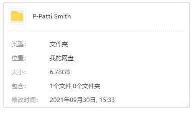 帕蒂·史密斯[Patti Smith]1975-2012年14张专辑歌曲合集百度云网盘下载[WAVFLAC6.78GB]