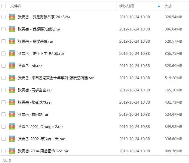 张震岳[16张专辑分轨]无损歌曲合集百度云网盘下载[FLACWAVMP311.73GB]