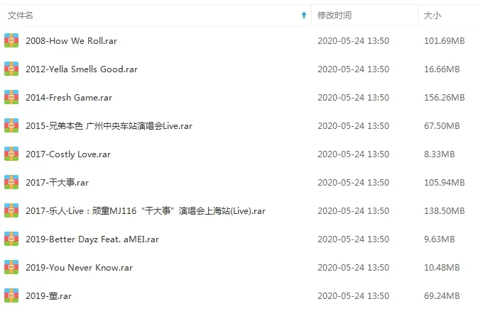 顽童MJ116组合歌曲下载百度云网盘资源(2008-2019年10张专辑单曲)[MP3压缩包684.23MB]
