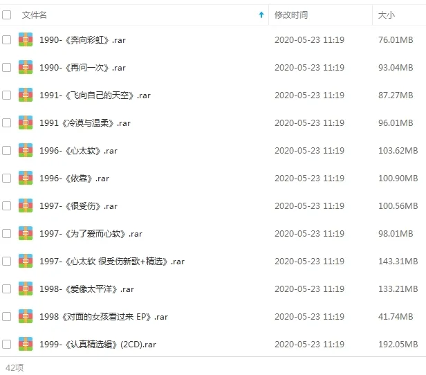 任贤齐Richie Jen无损歌曲[百度云网盘下载](1990-2019年42张专辑)[FLACMP314.30GB]