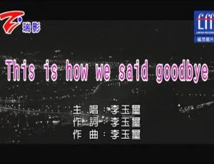 2018内地李玉玺 THIS IS HOW WE SAID GOODBYE 国语MV 271MB百度网盘资源-小文资源网