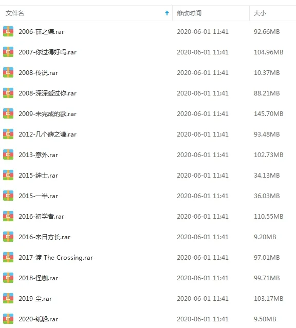薛之谦歌曲合集百度云网盘下载(2006-2020年11张专辑)[FLACMP34.13GB]