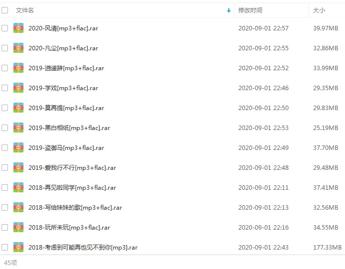 徐良歌曲合集百度云网盘资源分享下载(2010-2020年9张专辑单曲)[FLACMP33.62GB]