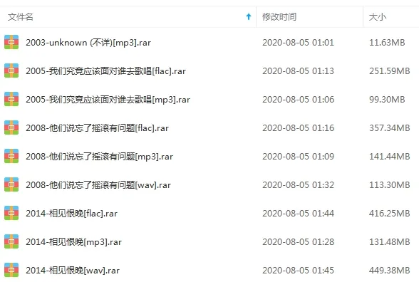 腰乐队组合歌曲合集百度云网盘资源分享下载(2003-2014年5张专辑)[FLACMP31.93GB]
