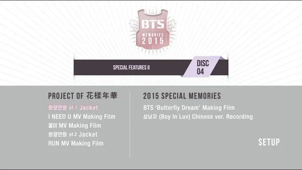 [DVD韩国演唱会][BTS MEMORIES OF 2015][4DVD ISO][25.49GB][百度网盘]