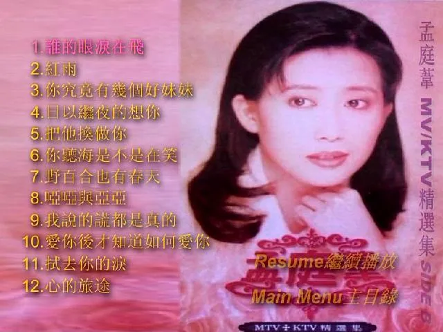 [DVD音乐专辑碟][孟庭苇 – KTV精选集 2DVD[KTV][2DVD-ISO3.3G+3.59G][百度网盘]