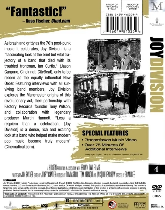 [DVD欧美演唱会][快乐分裂 乐队30周年纪录片 Joy Division 2007][DVD-VOB][4.2G][百度网盘]