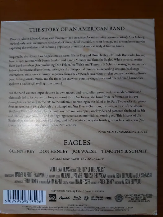 [欧美演唱会][自购 Eagles 老鹰乐队 History Of The Eagles纪录片+1977华盛顿现场][BDMV 3碟 31.2+17.9+12.7G][百度网盘]