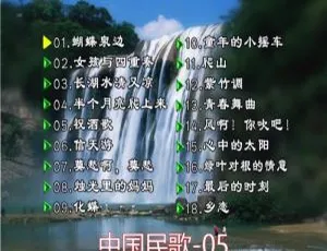群星中国民歌花仙子版碟5 DVD音乐专辑 4.01GB 百度网盘KTV资源