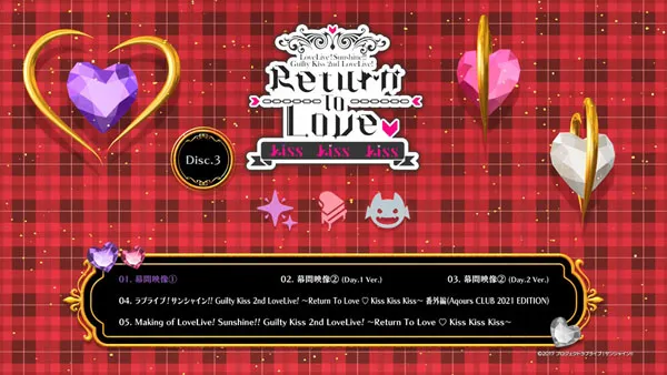 [BD日本演唱会][ラブライブ！サンシャイン!! – ラブライブ！サンシャイン!! Guilty Kiss 2nd LoveLive! ～Return To Love ♡ Kiss Kiss Kiss～ Blu-ray Memorial BOX 2022][BDMV 3BD][93.1GB][百度网盘]