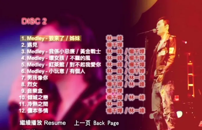 [DVD香港演唱会][杨千嬅 林一峰 – 一舞倾城 拉阔音乐会2005][KTV][DVDISO][5.94G][百度网盘]