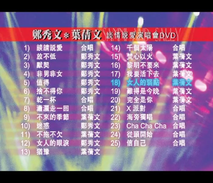 [DVD香港演唱会][叶倩文&郑秀文1997谈情说爱演唱会][DVD-ISO][4.18GB][百度网盘]