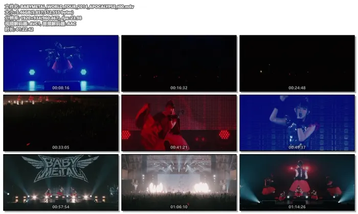 [BD日本演唱会][BABYMETAL – BABYMETAL WORLD TOUR 2014 APOCALYPSE][BDrip MP4][6.4G][百度网盘]