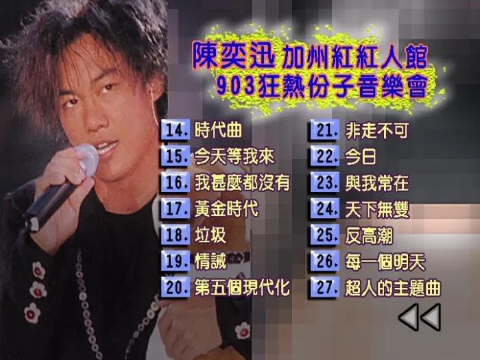 [DVD香港演唱会][陈奕迅&梁汉文 – 加州红红人馆903狂热份子演唱会][DVD ISO][4.24G][百度网盘]