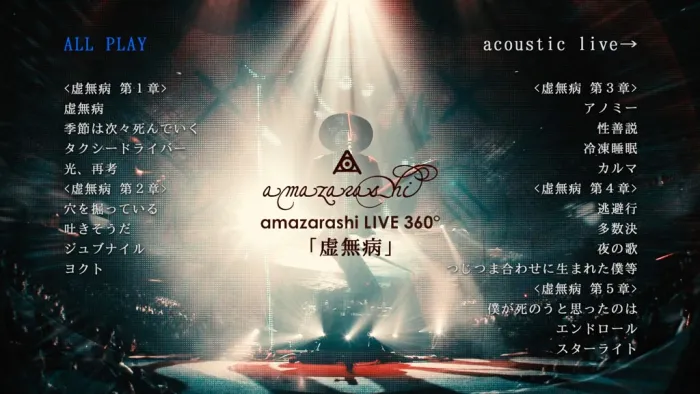 [BD日本演唱会][Amazarashi LIVE 360° Do-Kyomubyo「虚无病」2017][BDMV][43.7G][百度网盘]