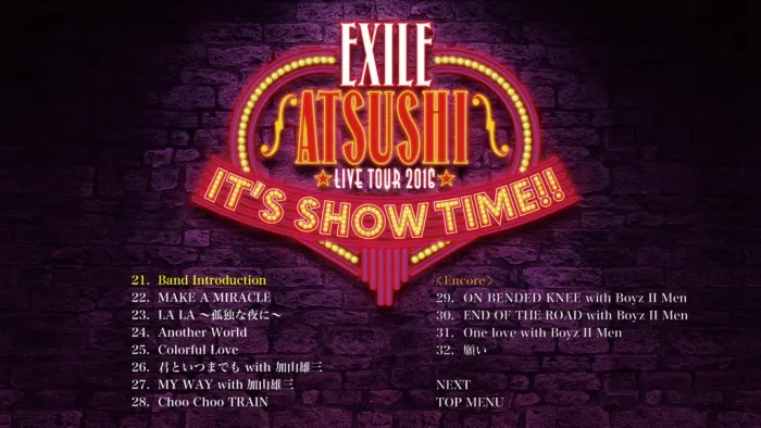 [BD日本演唱会][EXILE ATSUSHI LIVE TOUR 2016 “IT’S SHOW TIME!!” ][3BDMV][79.61G][百度网盘]