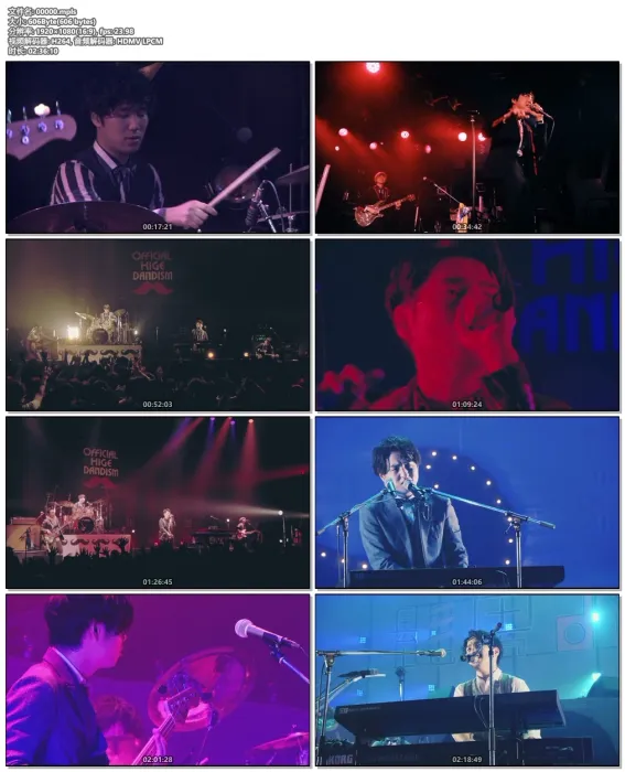 [BD日本演唱会]Official髭男dism – Official HIGE DANdism LIVE COLLECTION 2016-2018[BDISO][21.8G][百度网盘]