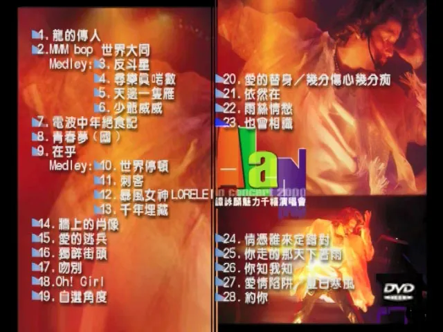 [DVD香港演唱会][谭咏麟 – 魅力千禧演唱会 双视角 Karaoke 2000][DVD ISO][7.67GB][百度网盘]