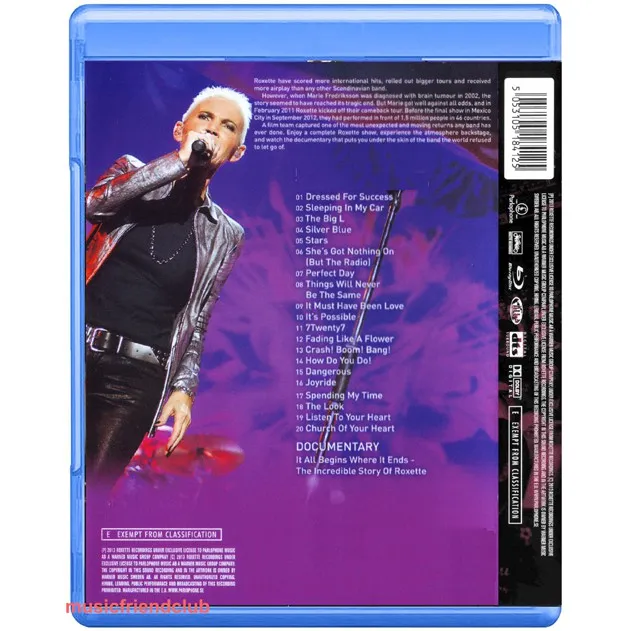 [BD欧美演唱会]罗克赛2012世界巡演实录 ROXETTE LIVE TRAVELLING THE WORLD 2012[BDMV][43.09GB][百度网盘]