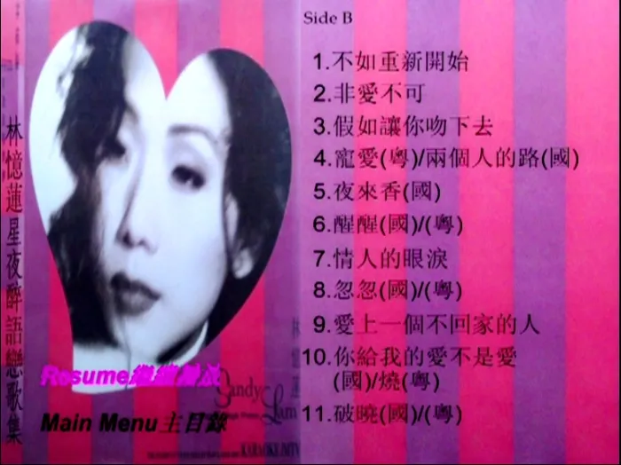 [DVD音乐专辑碟][林忆莲 – 星夜醉语恋情歌][KTV][2DVD-ISO][2.85G+3.05G][百度网盘]