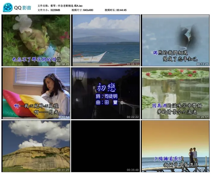 [DVD音乐专辑碟][蔡琴 – 怀念老歌精选][2DVD-ISO][3.31G+3.15G][百度网盘]
