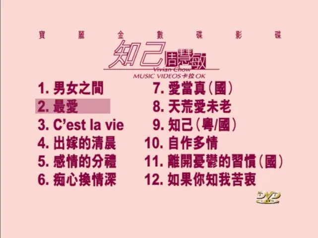 [DVD音乐专辑碟][周慧敏 – 知己][DVD ISO][4.28G][百度网盘]