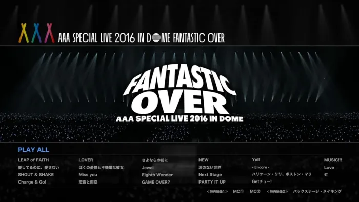 [BD日本演唱会]AAA Special Live 2016 in Dome -FANTASTIC OVER 2016[BDISO][42.7G][百度网盘]