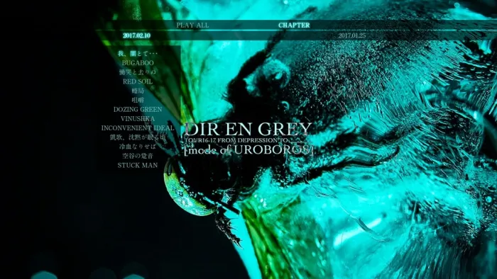 [BD日本演唱会][DIR EN GREY – TOUR16-17 FROM DEPRESSION TO_ [mode of UROBOROS] 2017][BDISO][20.6G][百度网盘]