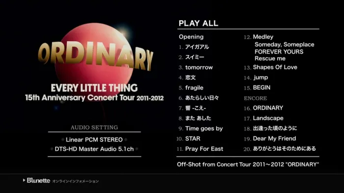 [BD日本演唱会]EVERY LITTLE THING – 15th Anniversary Concert Tour 2011-2012 ORDINARY[BDISO][39.6G][百度网盘]