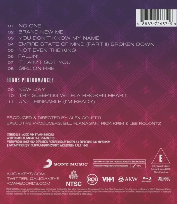 [BD欧美演唱会]艾莉西亚·凯斯 2013演唱会 Alicia Keys: VH1 Storytellers 2013[ISO][20.91GB][百度网盘]