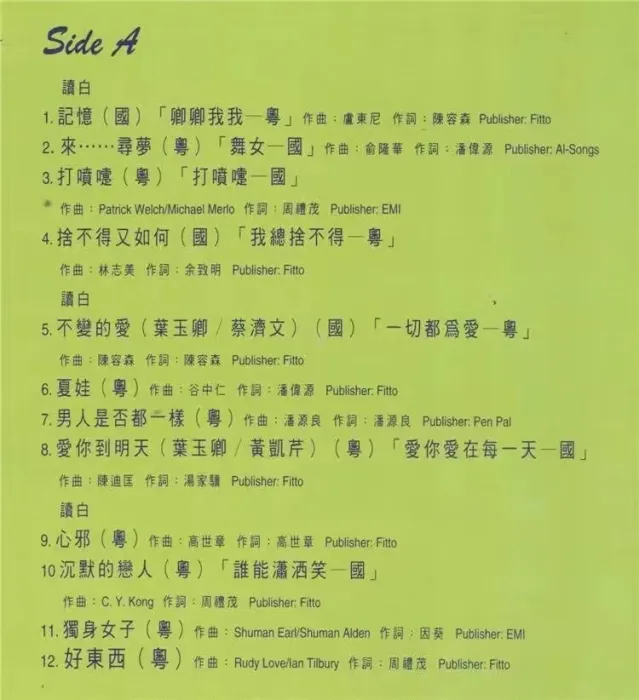 [DVD音乐专辑碟][叶玉卿 – 记忆 卡拉OK专辑][LD转DVD][DVDISO][3.51G+3.44G][百度网盘]