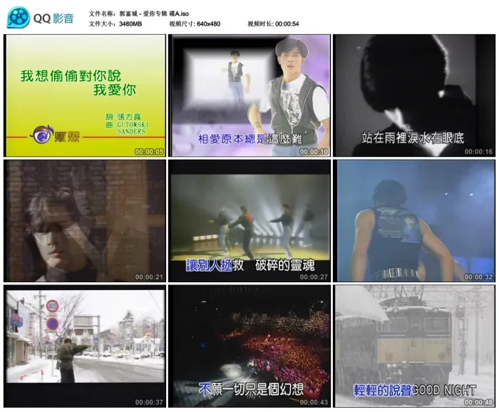 [DVD音乐专辑碟][郭富城 – 爱你专辑(惠聚)][2DVD-ISO][3.38G+3.11G][百度网盘]