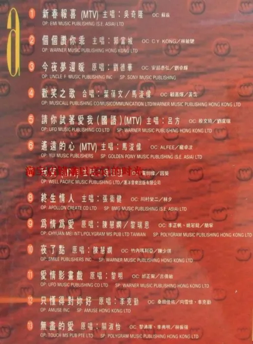 [DVD音乐专辑碟][华纳金曲卡拉OK – 天碟18 天天报喜][LD转][2DVD ISO][3.22G+3.40G][百度网盘]