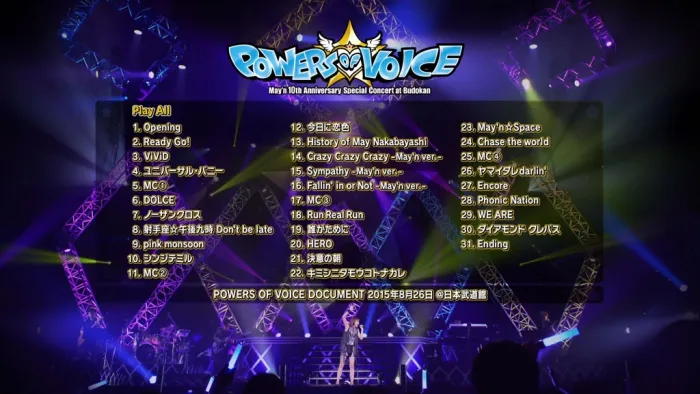 [BD日本演唱会][中林芽依 May-n -10th Anniversary Concert BD at BUDOKAN POWERS OF VOICE 2015][BDISO][39.5G][百度网盘]