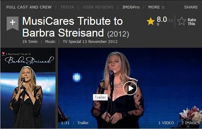 [BD欧美演唱会]芭芭拉史翠姗 Musicares Tribute to Barbra Streisand 2012[ISO][20.6G][百度网盘]
